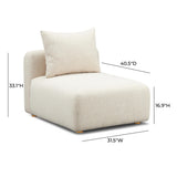 Hangover Heavy Textured Fabric Modular Armless Chair