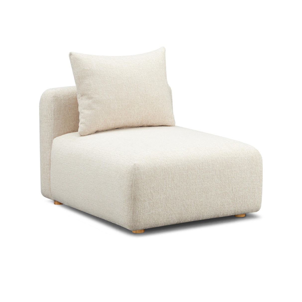 Hangover Heavy Textured Fabric Modular Armless Chair