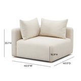 Hangover Heavy Textured Fabric Modular Corner Chair