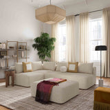 Hangover Heavy Textured Fabric Modular Corner Chair