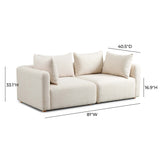 Hangover 81" Heavy Textured Fabric Loveseat