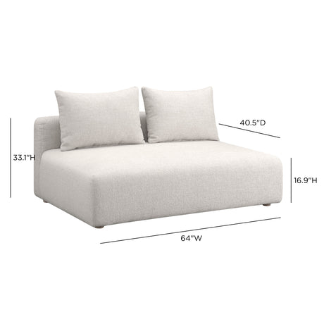 Hangover 64" Armless Loveseat - View 21