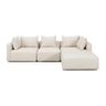 Hangover 4-Piece Heavy Textured Fabric Modular Sectional