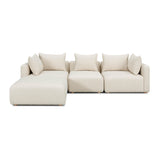 Hangover 4-Piece Heavy Textured Fabric Modular Sectional