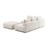 Hangover 4-Piece Heavy Textured Fabric Modular Chaise Sectional