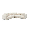 Hangover 5-Piece Textured Fabric Modular L-Sectional