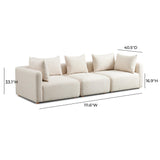 Hangover 112.5" Heavy Textured Fabric Sofa