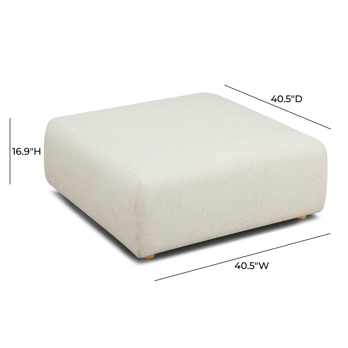Hangover Heavy Textured Fabric Ottoman