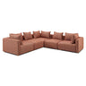 Hangover 5-Piece Textured Fabric Modular L-Sectional