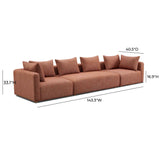 Hangover 145" Heavy Textured Fabric Long Sofa