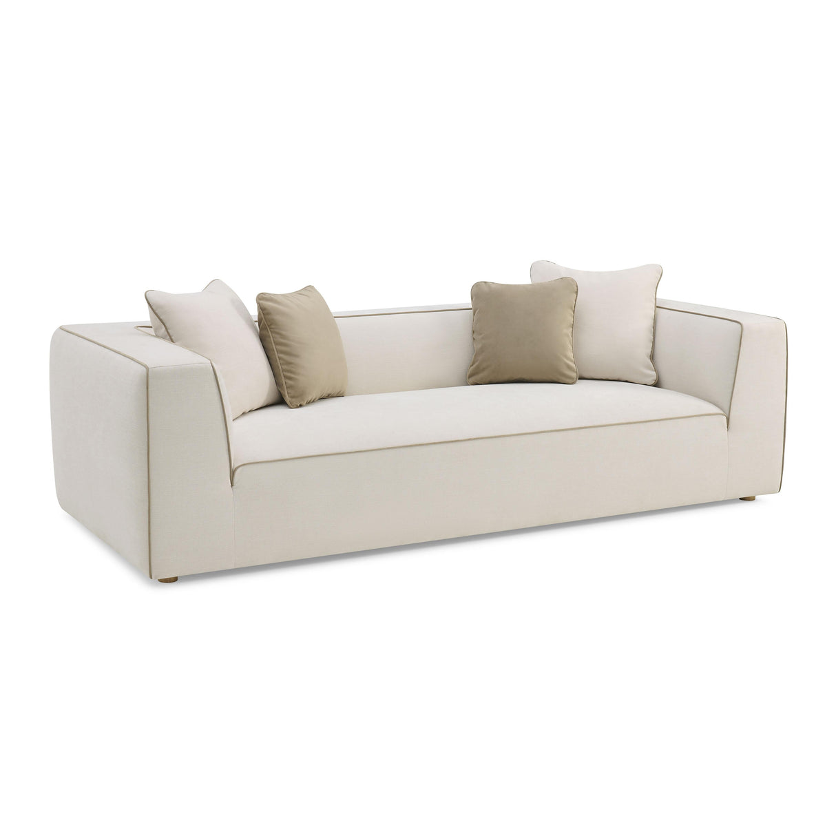 Tristine 96" Cream Linen Sofa
