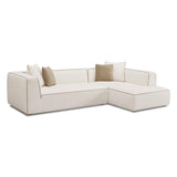Tristine 2-Piece Cream Linen L-Shaped Sectional