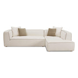 Tristine 2-Piece Cream Linen L-Shaped Sectional