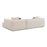 Tristine 2-Piece Cream Linen L-Shaped Sectional