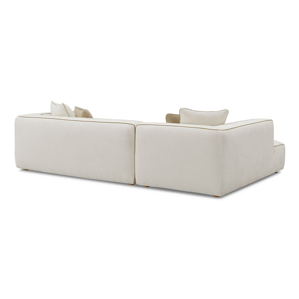 Tristine 2-Piece Cream Linen L-Shaped Sectional
