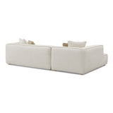 Tristine 2-Piece Cream Linen L-Shaped Sectional