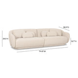 Misty 115" Cream Boucle Modular Sofa