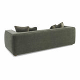 Tristine 96" Olive Green Upcycled Basketweave Sofa