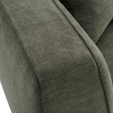 Tristine 96" Olive Green Upcycled Basketweave Sofa