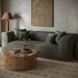 Fig 36" Natural Burl Drum Round Coffee Table