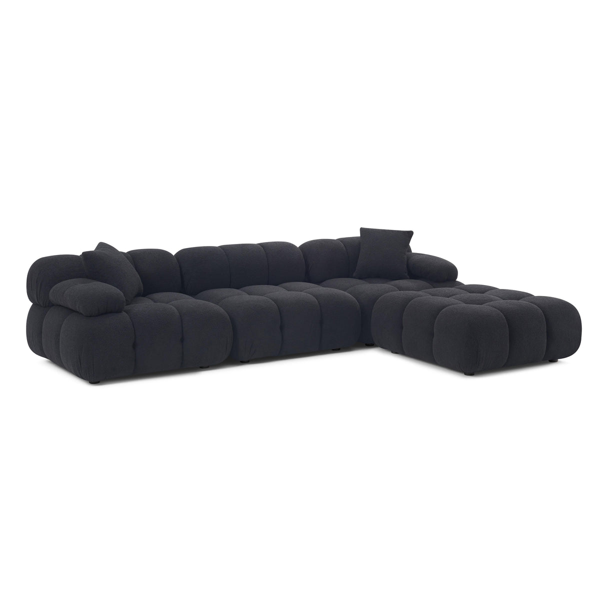 Calliope 4-Piece Vegan Shearling Modular Sectional