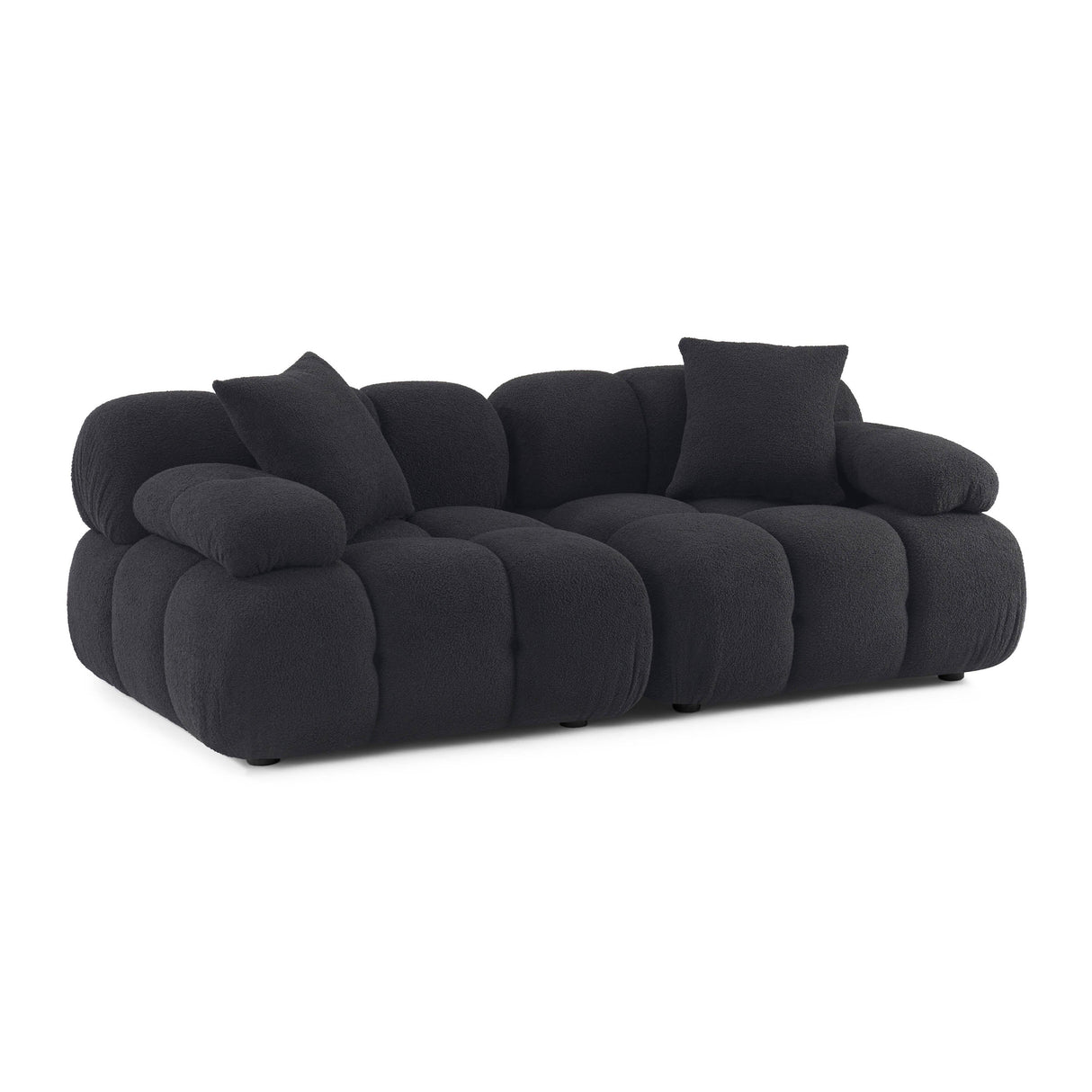 Calliope 79" Vegan Shearling Modular Loveseat