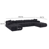 Calliope 6-piece Vegan Shearling Modular U-Sectional