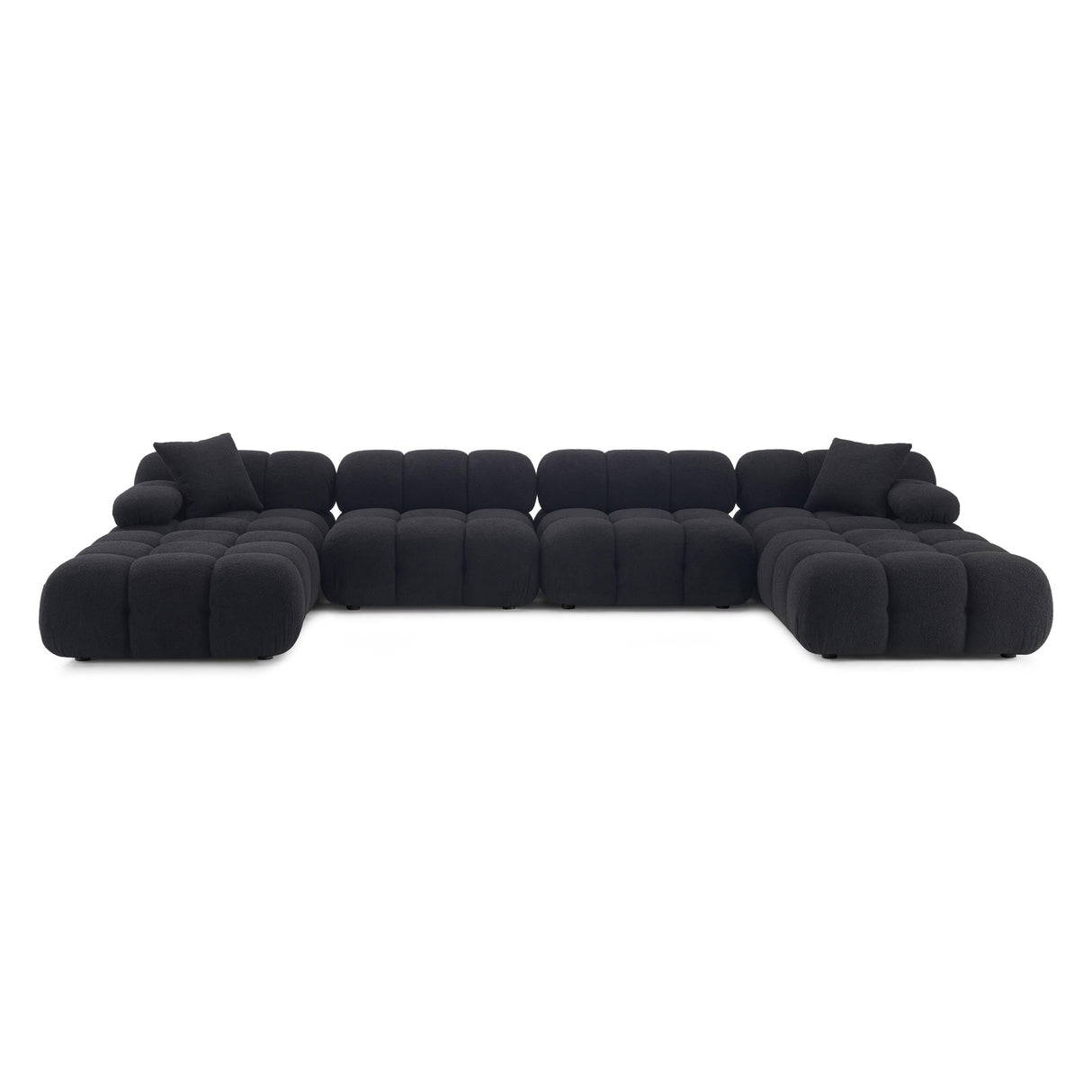Calliope 6-piece Vegan Shearling Modular U-Sectional