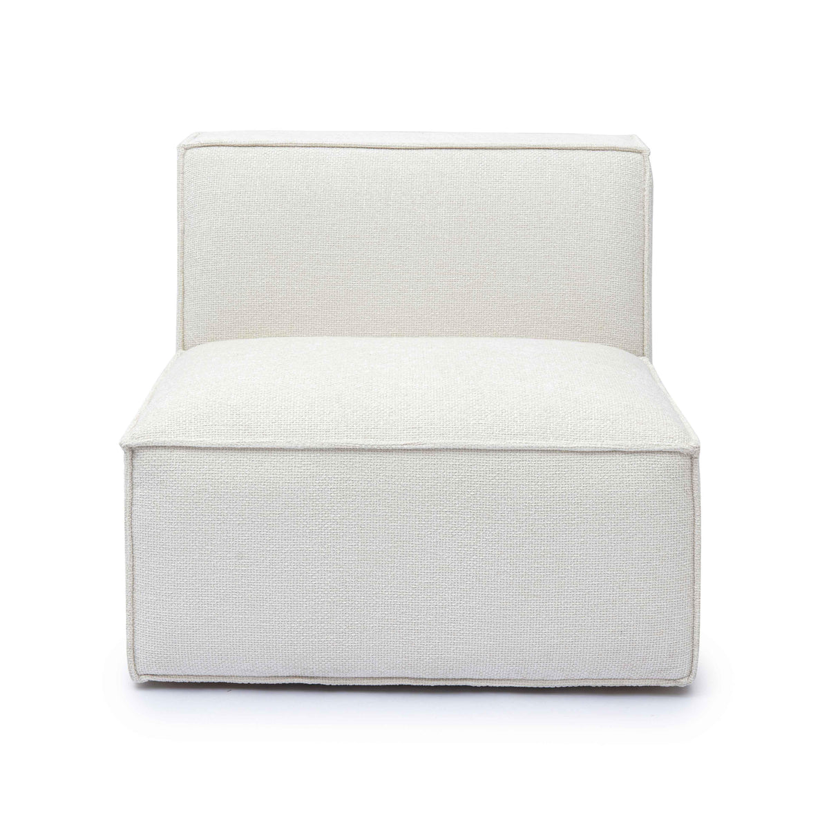 Mindy Performance Chenille Basketweave Modular Armless Chair - View 3