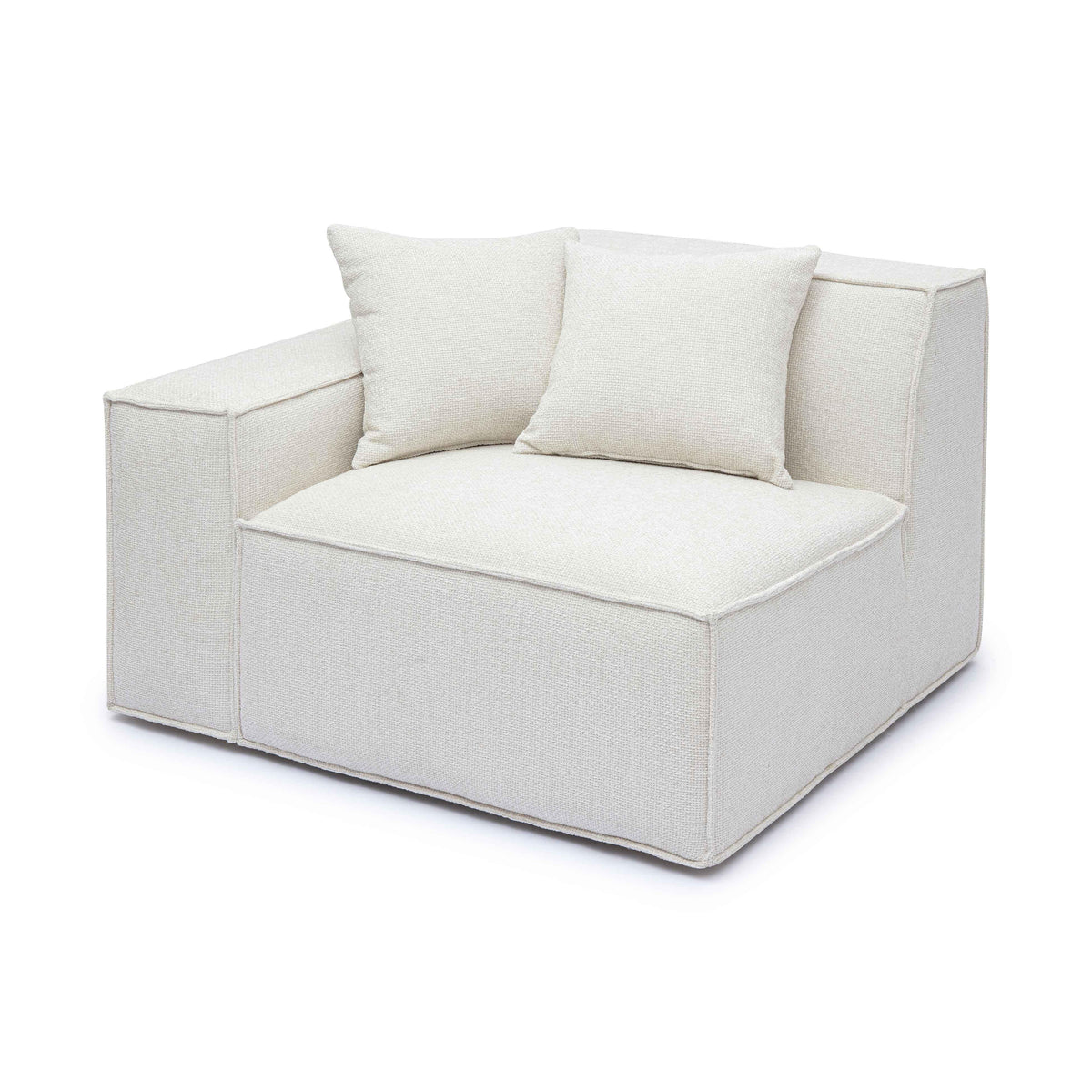 Mindy Performance Chenille Basketweave Modular Corner Chair - View 3