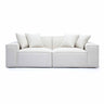 Mindy 84" Chenille Basketweave Modular Loveseat