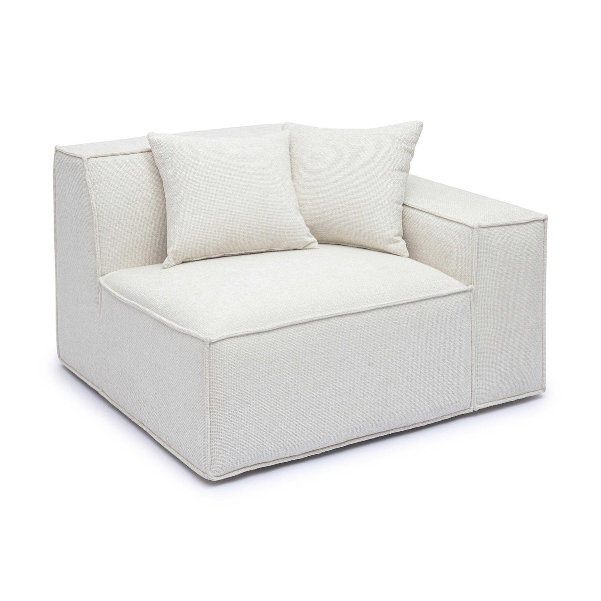 Mindy Performance Chenille Basketweave Modular Corner Chair - View 9