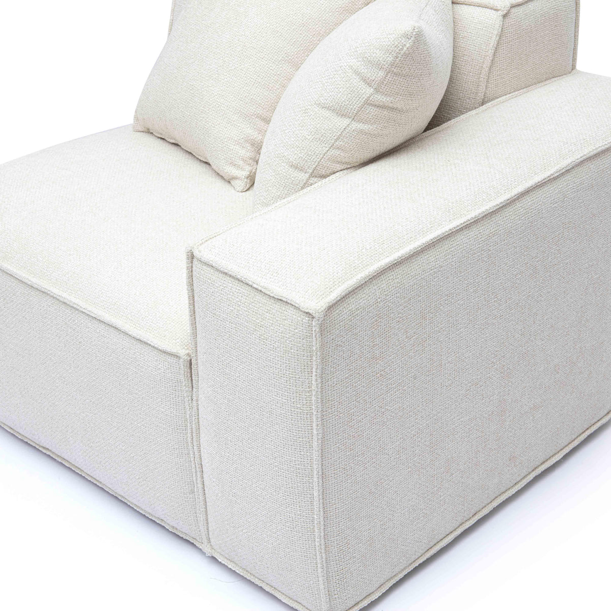 Mindy Performance Chenille Basketweave Modular Corner Chair - View 11
