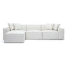 Mindy 4-Piece Chenille Basketweave Modular Sectional