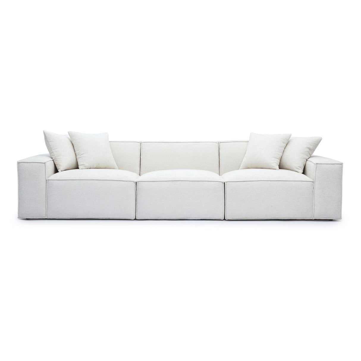 Mindy 115" Chenille Basketweave Modular Sofa