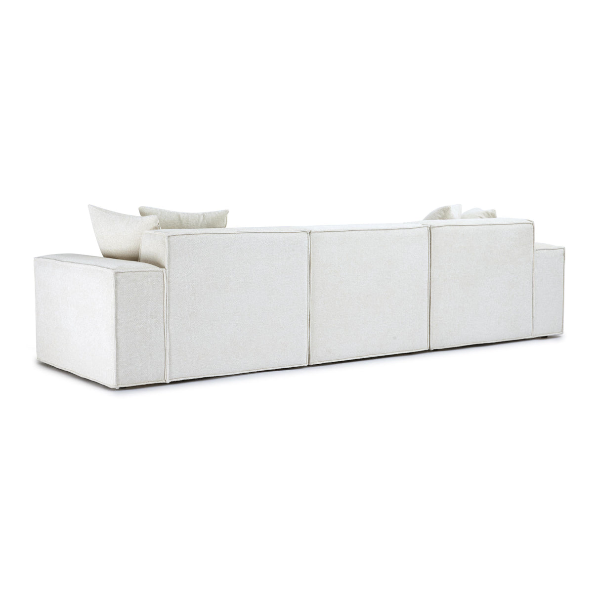 Mindy 115" Chenille Basketweave Modular Sofa