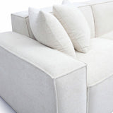 Mindy 115" Chenille Basketweave Modular Sofa
