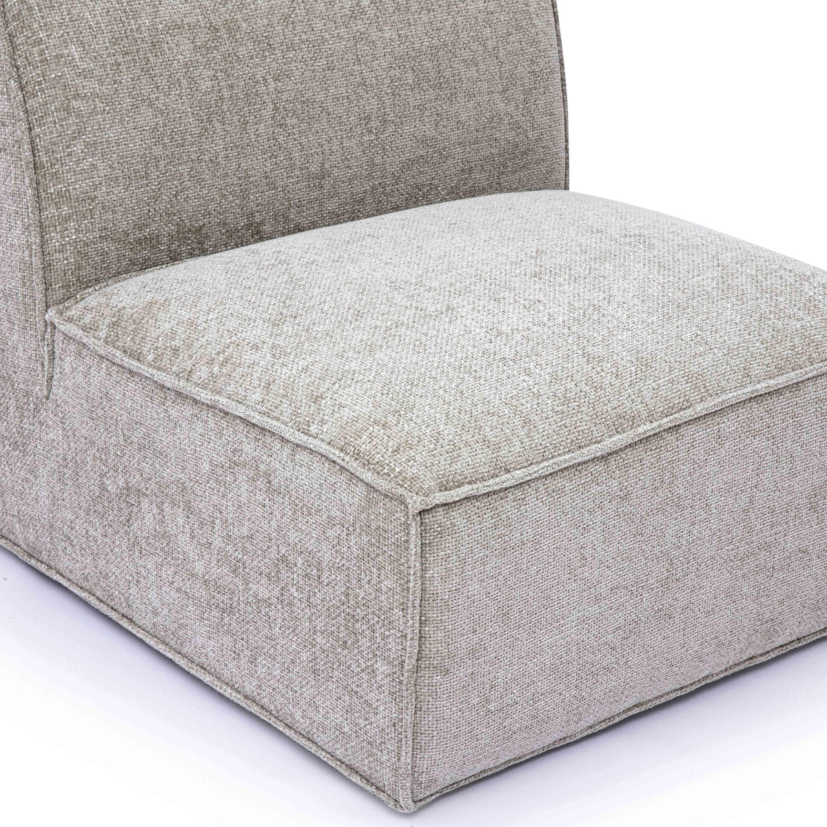 Mindy Performance Chenille Basketweave Modular Armless Chair - View 11