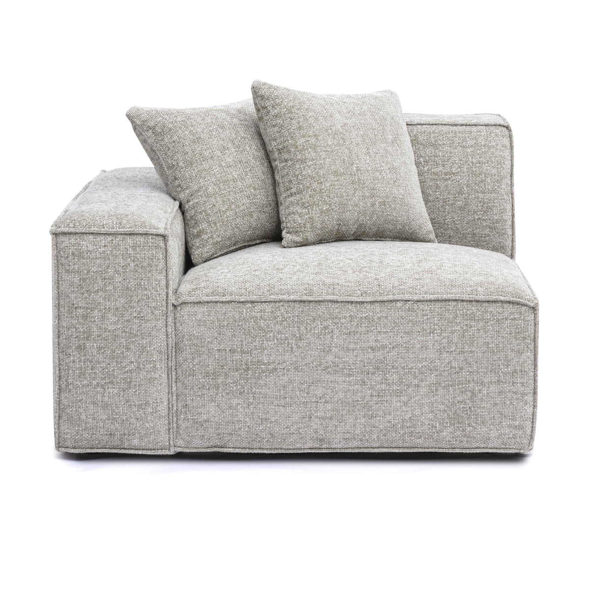 Mindy Performance Chenille Basketweave Modular Corner Chair - View 13