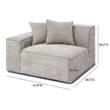 Mindy Performance Chenille Basketweave Modular Corner Chair - View 18