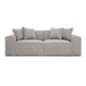 Mindy 84" Chenille Basketweave Modular Loveseat