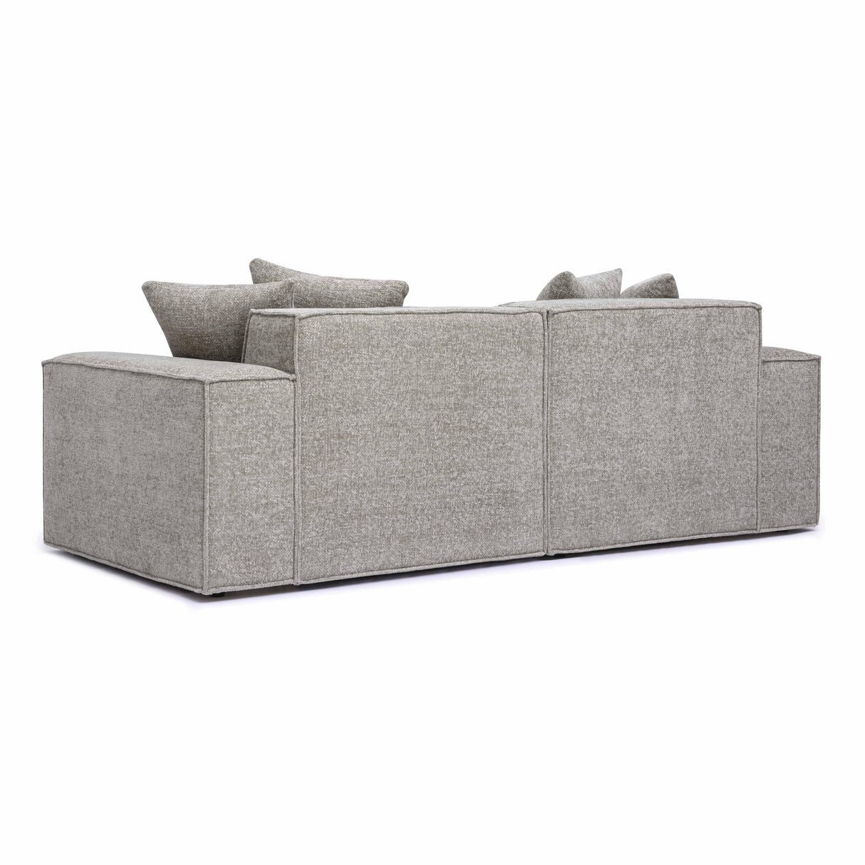 Mindy 84" Chenille Basketweave Modular Loveseat