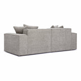 Mindy 84" Chenille Basketweave Modular Loveseat