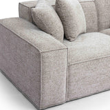 Mindy 84" Chenille Basketweave Modular Loveseat