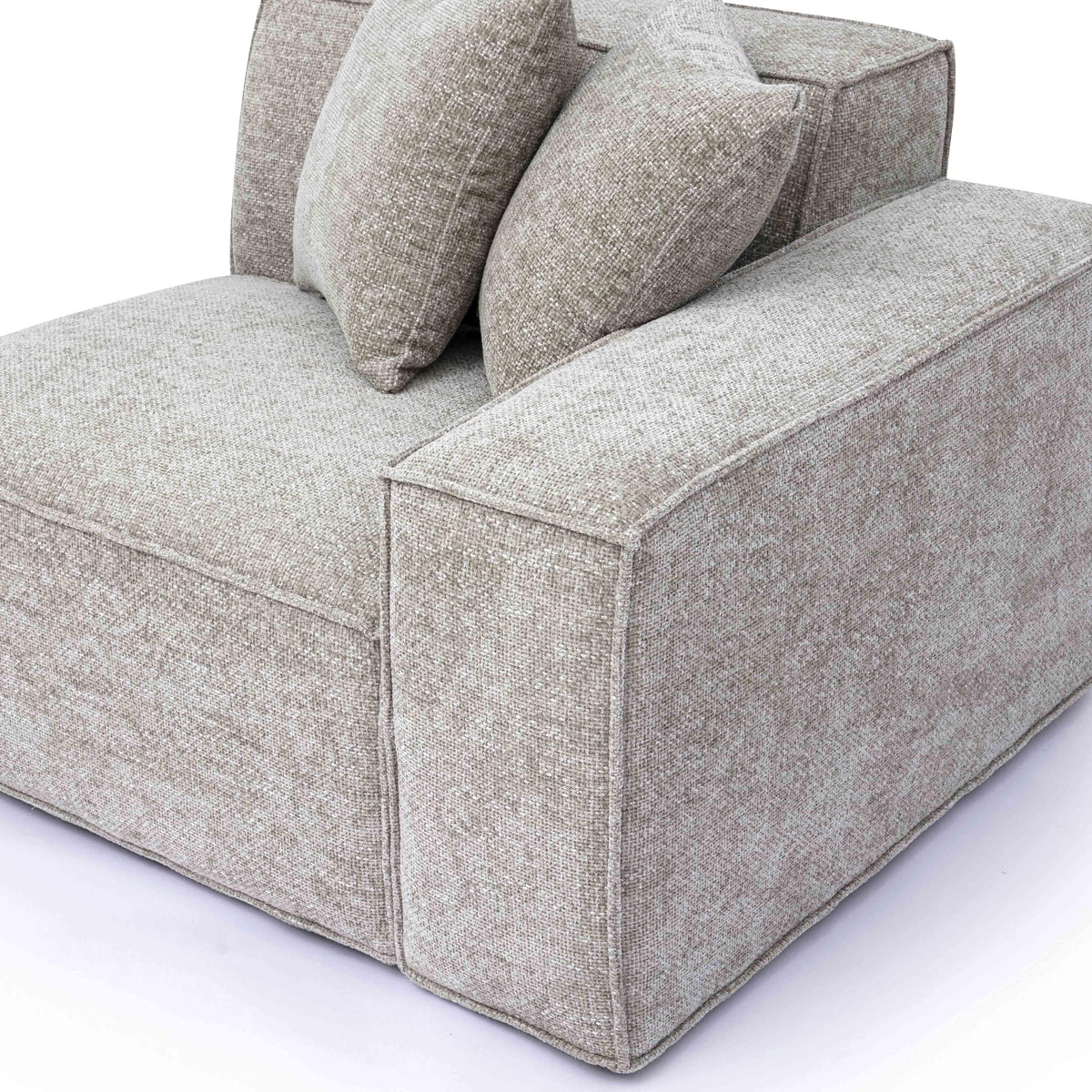Mindy Performance Chenille Basketweave Modular Corner Chair - View 23