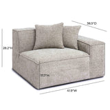 Mindy Performance Chenille Basketweave Modular Corner Chair - View 24