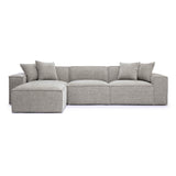 Mindy 4-Piece Chenille Basketweave Modular Sectional