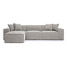 Mindy 4-Piece Chenille Basketweave Modular Sectional
