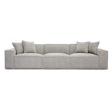 Mindy 115" Chenille Basketweave Modular Sofa