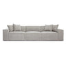 Mindy 115" Chenille Basketweave Modular Sofa